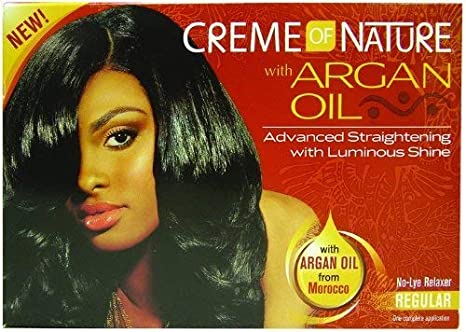 CREME OF NATURE OLIO DI ARGAN RELAXER KIT STIRAGGIO PER CAPELLI AFRO REGULAR