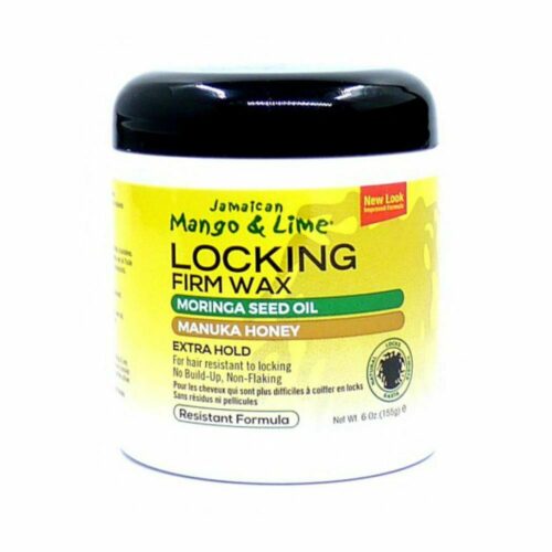 JAMAICAN MANGO & LIME LOCKING FIRM WAX MORINGA SEED OIL MANUKA HONEY EXTRA HOLD JAR 6 OZ 177 G PER CAPELLI