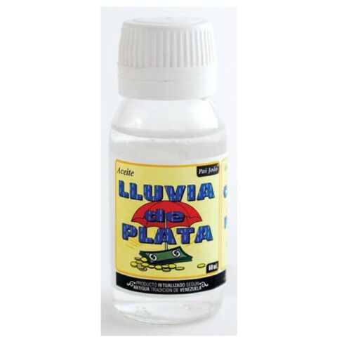 OLIO ESOTERICO ACEITE LLUVIA DE PLATA 60 ML ESOTERISMO SANTERÍA VENEZUELA