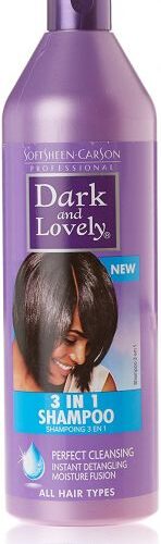 DARK & LOVELY 3 IN 1 SHAMPOO PERFECT CLEANSING INSTANT DETANGLING MOISTURE FUSION 500 ML