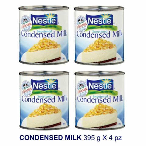 NESTLE' SWEETENED CONDENSED MILK LATTE CONDENSATO 397 G x 4 pz PAESE DI ORGINE HOLLAND