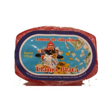 SAPONETTA ESOTERICA SANTERÍA LLAMA PLATA JABON DE GLICERINA COLORE ROSSO