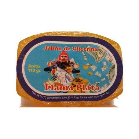 SAPONETTA ESOTERICA SANTERÍA LLAMA PLATA JABON DE GLICERINA COLORE GIALLO