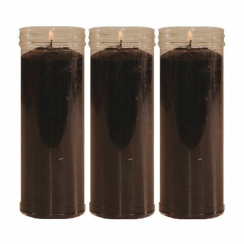 VELÒN NEGRA CANDELA NERA CM 14 X 5.5 CON TUBO PROTECTOR X 3