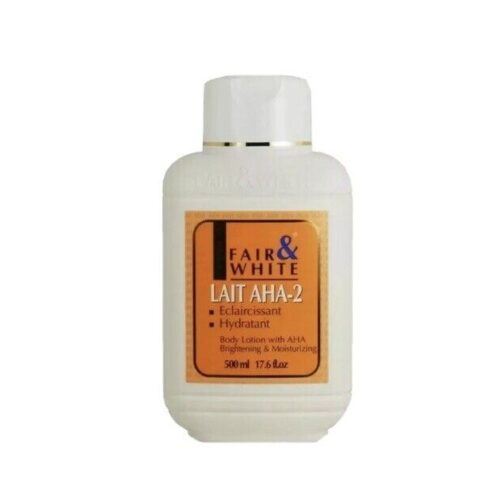 FAIR AND WHITE ORIGINAL LAIT AHA - 2 BODY LOTION (485 ML) PAESE DI ORIGINE FRANCE .