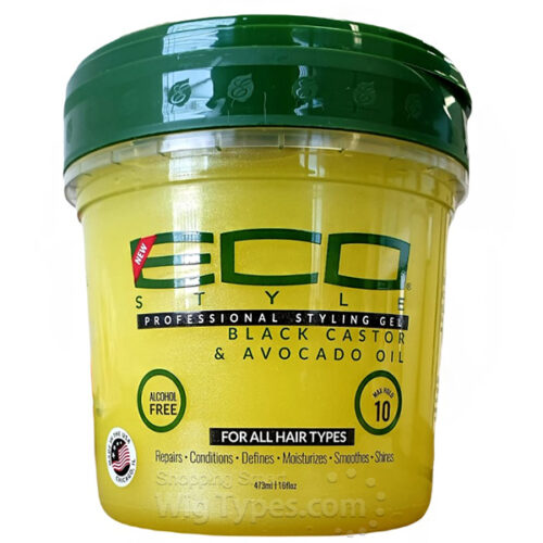 ECOSTYLER STYLING GEL  BLACK CASTOR & AVOCADO OIL16oz PER CAPELLI