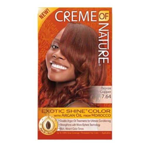 CREME OF NATURE GEL HAIR COLOR #7.64 BRONZE COPPER PER CAPELLI .