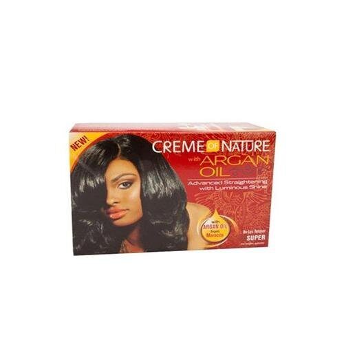 CREME OF NATURE ARGAN OIL RELAXER KIT SUPER STIRAGGIO PER CAPELLI .