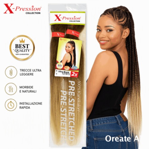 X-PRESSION NIGERIA EXTENSION PER CAPELLI - ALLUNGAMENTO ARTIFICIALE PER TRECCINE COLOUR # T27/613 .