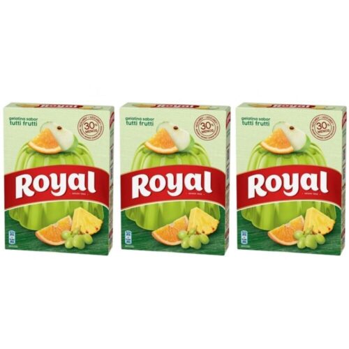 ROYAL GELATINA TUTTI FRUTTI 114g x 3 pezzi PAESES DI ORIGINE PORTOGALLO