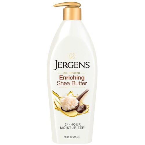 JERGENS OIL-INFUSED ENRICHING SHEA BUTTER DEEP CONDITIONING MOISTURIZER LOTION 496ML PER CORPO