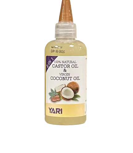 YARI 100% NATURAL 2 IN 1 CASTOR OIL & VIRGIN COCONUT OIL 105ML PER CAPELLI N CORPO