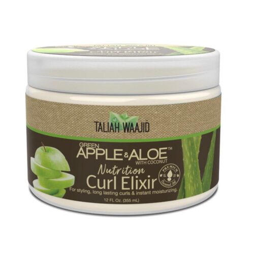 TALIAH WAAJID APPLE & ALOE NUTRITION CON COCONUT CURL ELIXIR 355ML FOR STYING, LONG LASTING CURLS & INSTANT MOISTURIZING PER CAPELLI