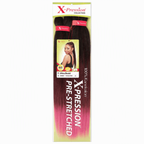 X-PRESSION NIGERIA EXTENSION PER CAPELLI - ALLUNGAMENTO ARTIFICIALE (2PZ) IN ONE PER TRECCINE COLOUR # OM/CHERRY BLOSSOM
