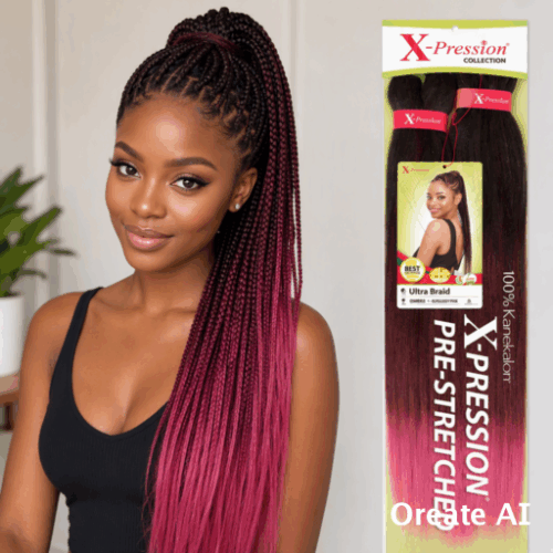 X-PRESSION NIGERIA EXTENSION PER CAPELLI - ALLUNGAMENTO ARTIFICIALE (2PZ) IN ONE PER TRECCINE COLOUR # OM/CHERRY BLOSSOM