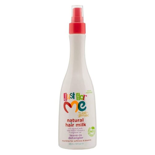 JUST FOR ME SOFT & BEAUTIFUL NATURAL HAIR MILK LEAVE - DETANGLER NOURISHES FOR SOFTNESS & BOUNCE 295ML PER CAPELLI