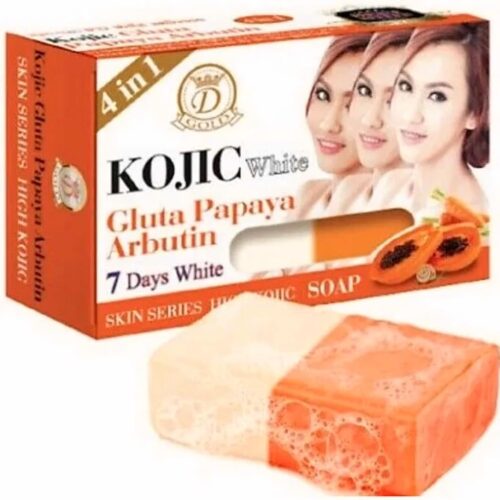 ASANTEE KOJIC WHITE GLUTA PAPAYA ARBUTIN 7 DAYS WHITE SKIN SERIES HIGH KOJIC SOAP 160G FOR BATHING