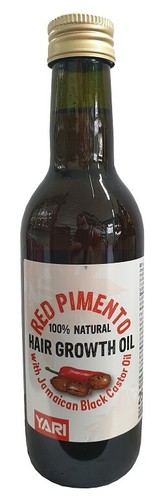 YARI 100% PURE NATURAL RED PIMENTO HAIR GROWTH OIL 250ML PER CAPELLI N SKIN