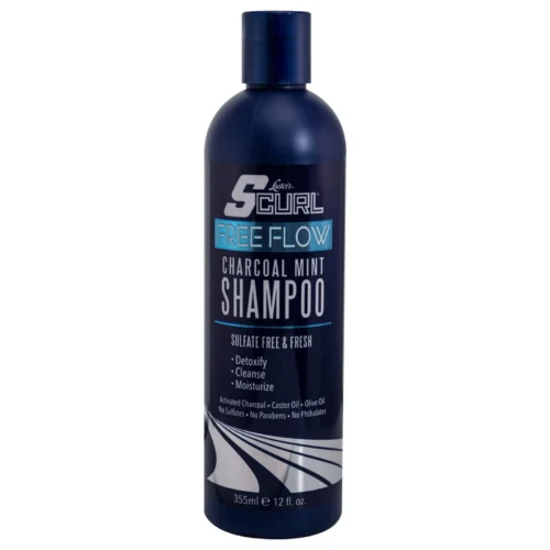 LUSTER'S S-CURL FREE FLOW CHARCOAL MINT SHAMPOO FOR HAIR 355ML FOR HAIR PER CAPELLI